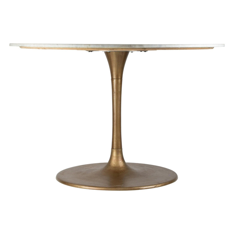 Ithaca Dining Table White & Gold Dining Tables LOOMLAN By Zuo Modern