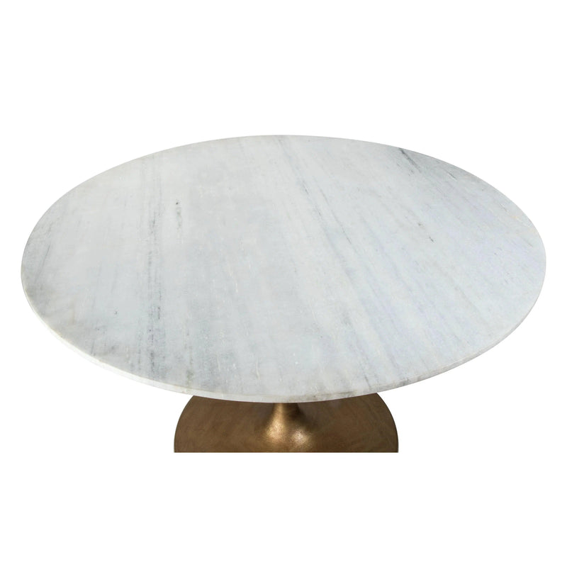 Ithaca Dining Table White & Gold Dining Tables LOOMLAN By Zuo Modern