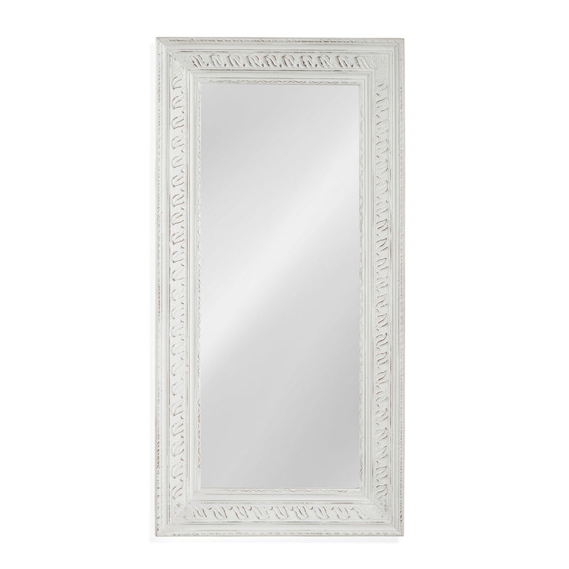 Ives MDF White Vertical Floor Mirror Floor Mirrors LOOMLAN By Bassett Mirror