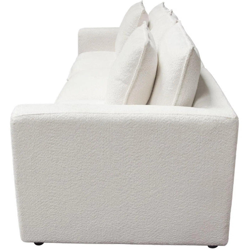 Ivy 3-Piece Modular Sofa in White Faux Shearling Modular Sofas LOOMLAN By Diamond Sofa