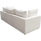 Ivy 3-Piece Modular Sofa in White Faux Shearling Modular Sofas LOOMLAN By Diamond Sofa