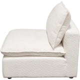 Ivy Armless Chair in White Faux Shearling Accent Chairs LOOMLAN By Diamond Sofa