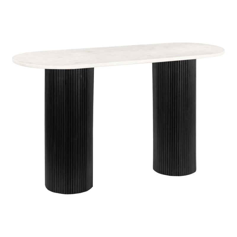 Izola Console Table White & Black Console Tables LOOMLAN By Zuo Modern