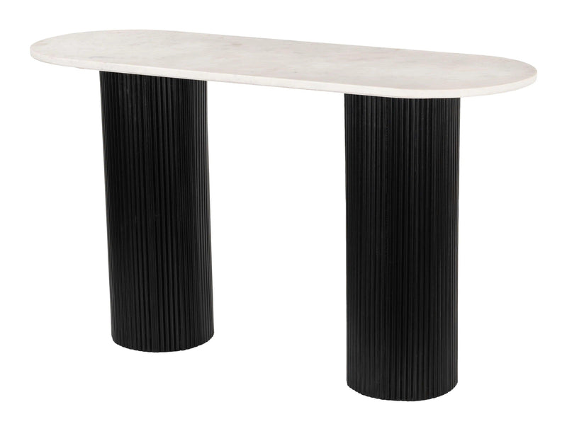 Izola Console Table White & Black Console Tables LOOMLAN By Zuo Modern