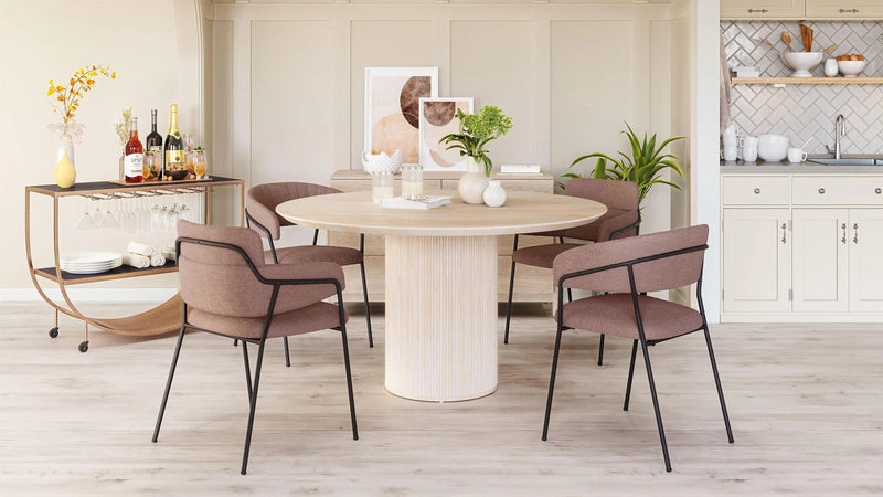 Izola Dining Table Natural Dining Tables LOOMLAN By Zuo Modern