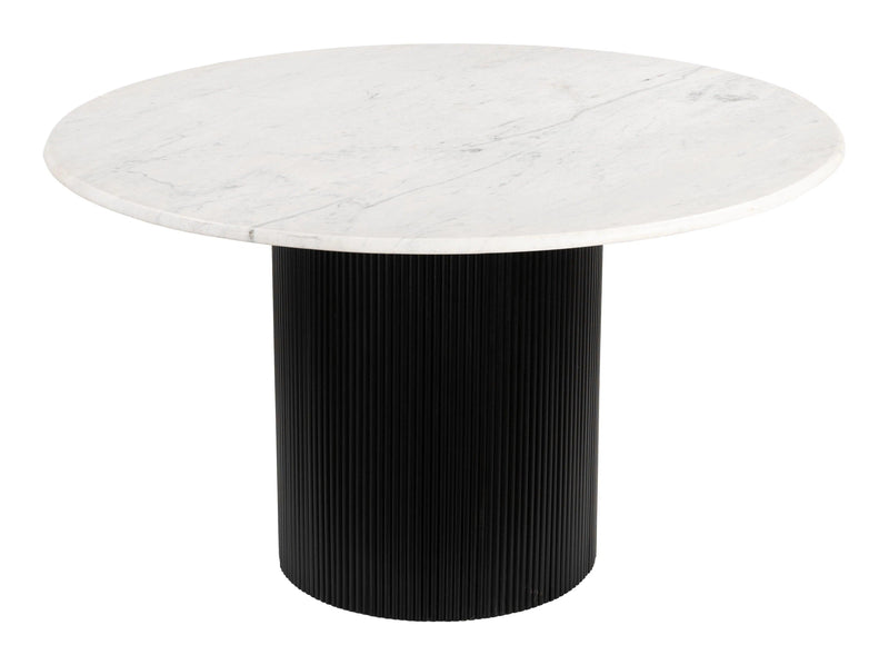 Izola Dining Table White & Black Dining Tables LOOMLAN By Zuo Modern