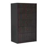 Izzy Wood and Brass Black Tallboy Dressers LOOMLAN By Noir