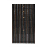 Izzy Wood and Brass Black Tallboy Dressers LOOMLAN By Noir