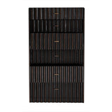 Izzy Wood and Brass Black Tallboy Dressers LOOMLAN By Noir