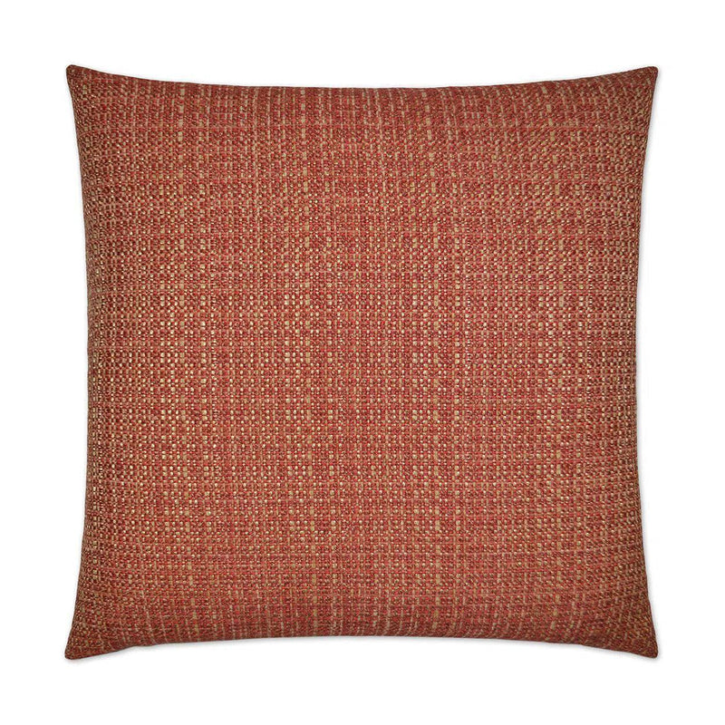 Jackie O Cinnabar Red Throw Pillow With Insert Throw Pillows LOOMLAN By D.V. Kap