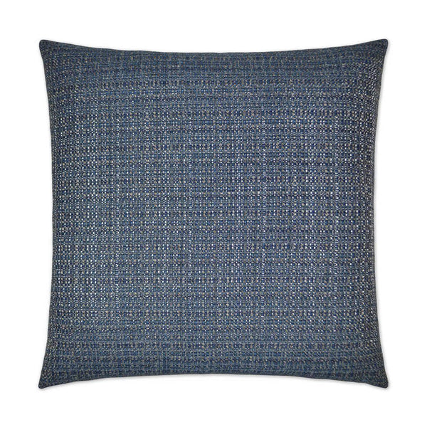 Jackie O Denim Blue Throw Pillow With Insert Throw Pillows LOOMLAN By D.V. Kap