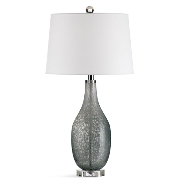 Jackson Glass and Fabric Grey Table Lamp Table Lamps LOOMLAN By Bassett Mirror