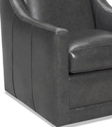 Jacob Real Leather Chair Swivel Lounge Chair Club Chairs LOOMLAN By Uptown Sebastian