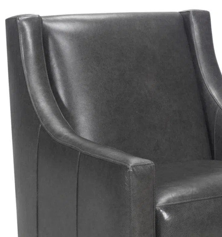 Jacob Real Leather Chair Swivel Lounge Chair Club Chairs LOOMLAN By Uptown Sebastian