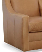 Jacob Real Leather Chair Swivel Lounge Chair Club Chairs LOOMLAN By Uptown Sebastian