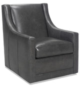 Jacob Real Leather Chair Swivel Lounge Chair Club Chairs LOOMLAN By Uptown Sebastian