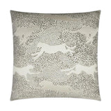 Jaglion Smoke Novelty Glam Silver Large Throw Pillow With Insert Throw Pillows LOOMLAN By D.V. Kap