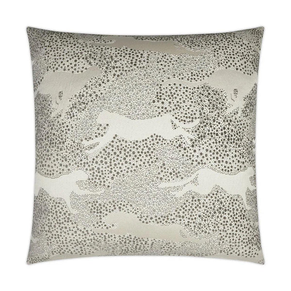 Jaglion Smoke Novelty Glam Silver Large Throw Pillow With Insert Throw Pillows LOOMLAN By D.V. Kap