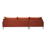 Jamara Polyester and Black Stainless Steel Sectional Left Modular Sofas LOOMLAN By Moe's Home