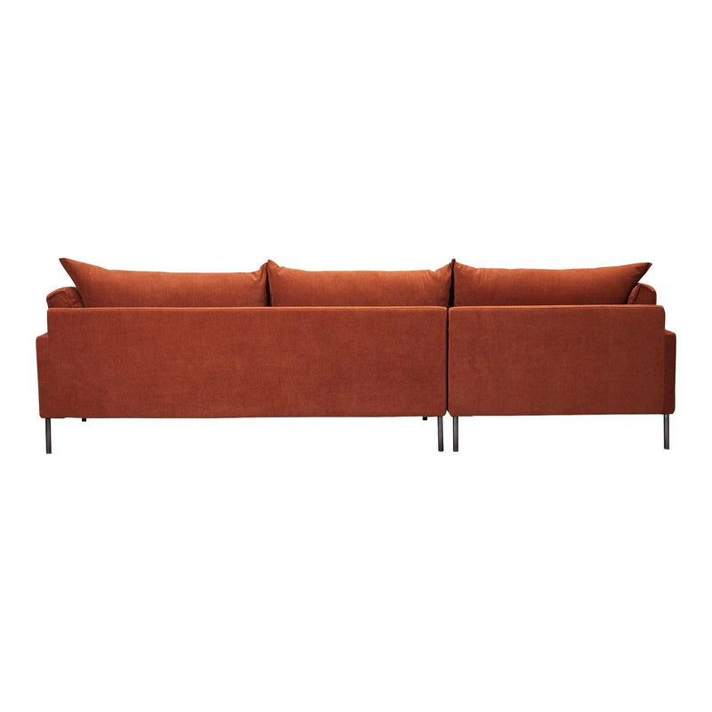 Jamara Polyester and Black Stainless Steel Sectional Left Modular Sofas LOOMLAN By Moe's Home