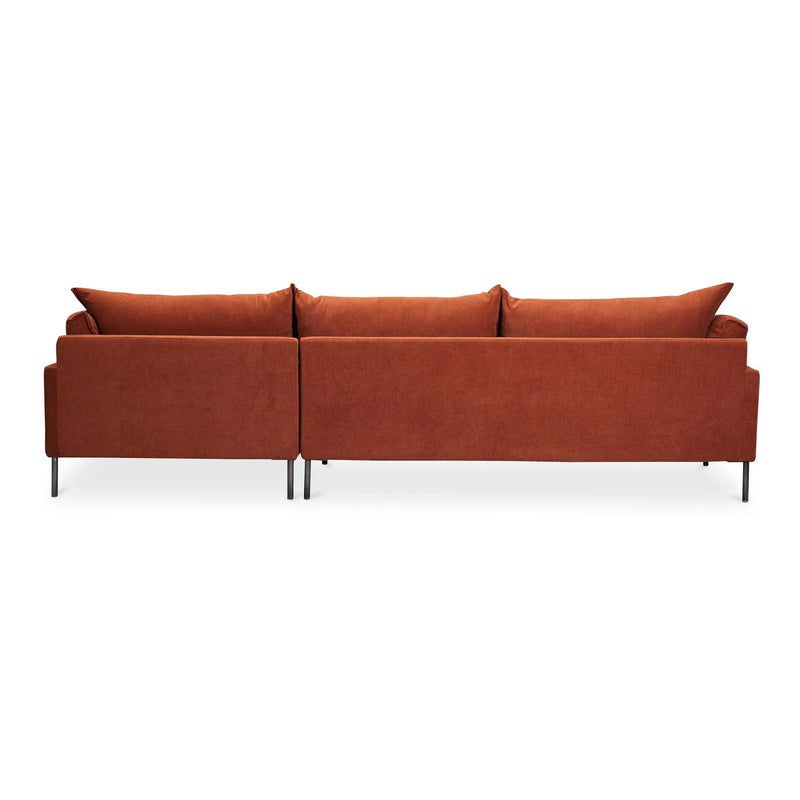 Jamara Polyester and Black Stainless Steel Sectional Right Modular Sofas LOOMLAN By Moe's Home