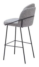 Jambi Barstool (Set of 2) Black & White Bar Stools LOOMLAN By Zuo Modern