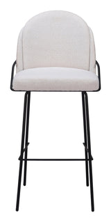 Jambi Barstool (Set of 2) Ivory Bar Stools LOOMLAN By Zuo Modern