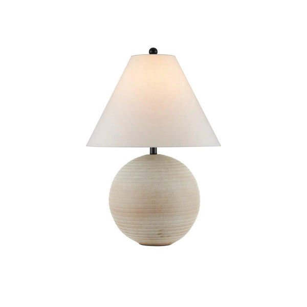 Jared Ceramic and Metal Ivory Table Lamp Table Lamps LOOMLAN By Currey & Co