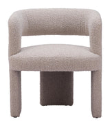 Java Sandy Beige Armless Accent Chair Club Chairs LOOMLAN By Zuo Modern