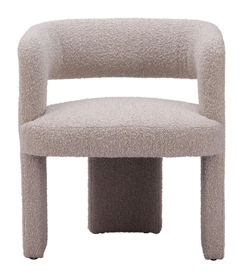 Java Sandy Beige Armless Accent Chair Club Chairs LOOMLAN By Zuo Modern