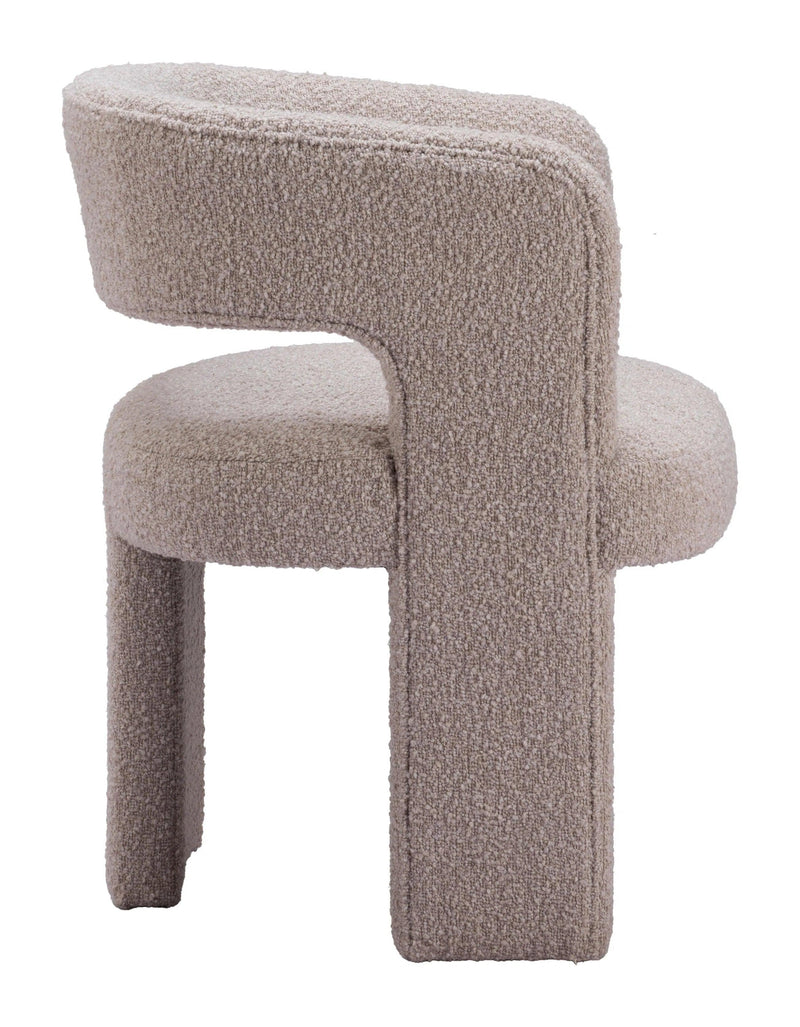 Java Sandy Beige Armless Accent Chair Club Chairs LOOMLAN By Zuo Modern