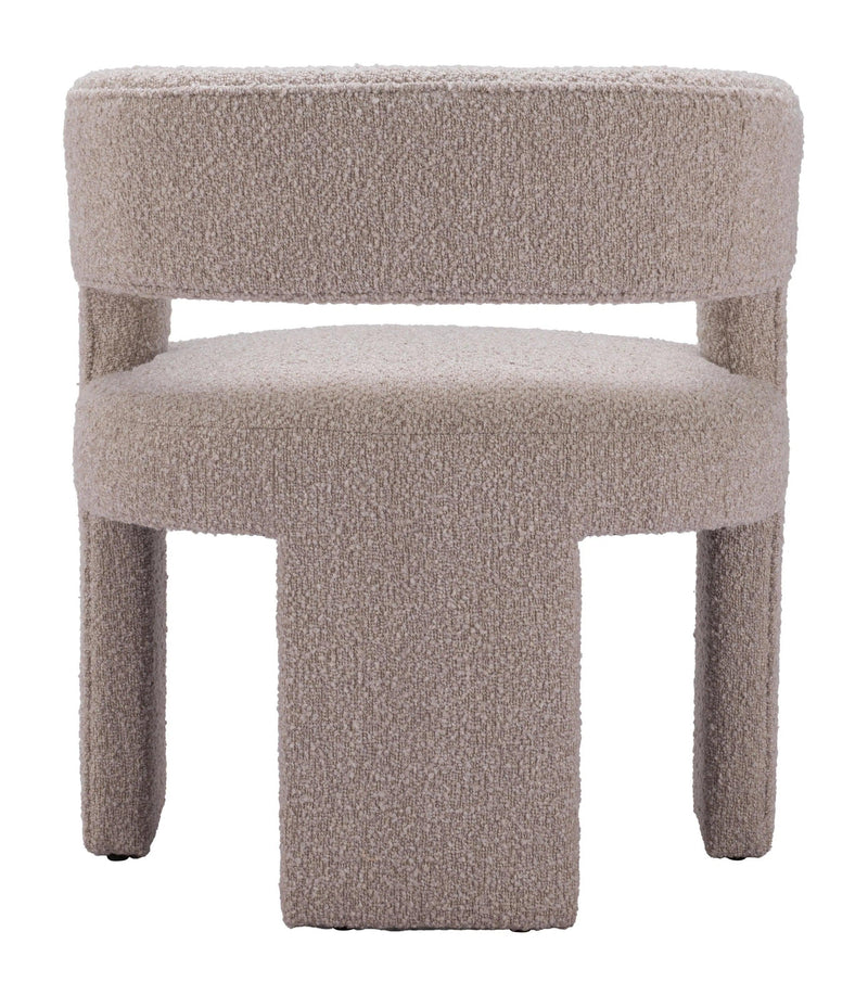 Java Sandy Beige Armless Accent Chair Club Chairs LOOMLAN By Zuo Modern