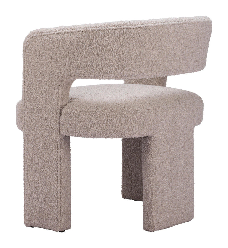 Java Sandy Beige Armless Accent Chair Club Chairs LOOMLAN By Zuo Modern