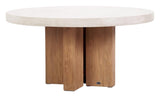 Java Teak and Concrete Dining Table - Ivory White Outdoor Dining Table Outdoor Dining Tables LOOMLAN By Seasonal Living