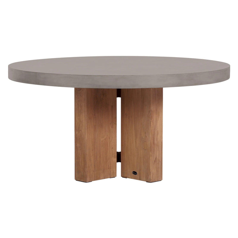 Java Teak and Concrete Dining Table - Slate Gray Outdoor Dining Table Outdoor Dining Tables LOOMLAN By Seasonal Living