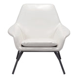 Javier Accent Chair White Accent Chairs LOOMLAN By Zuo Modern