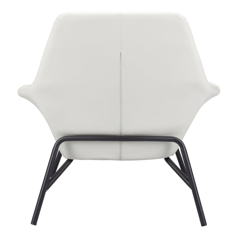 Javier Accent Chair White Accent Chairs LOOMLAN By Zuo Modern