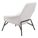 Javier Accent Chair White Accent Chairs LOOMLAN By Zuo Modern