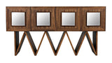 Jean-Michel Sideboard, Dark Walnut with Mirror Sideboards LOOMLAN By Noir