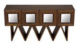 Jean-Michel Sideboard, Dark Walnut with Mirror Sideboards LOOMLAN By Noir