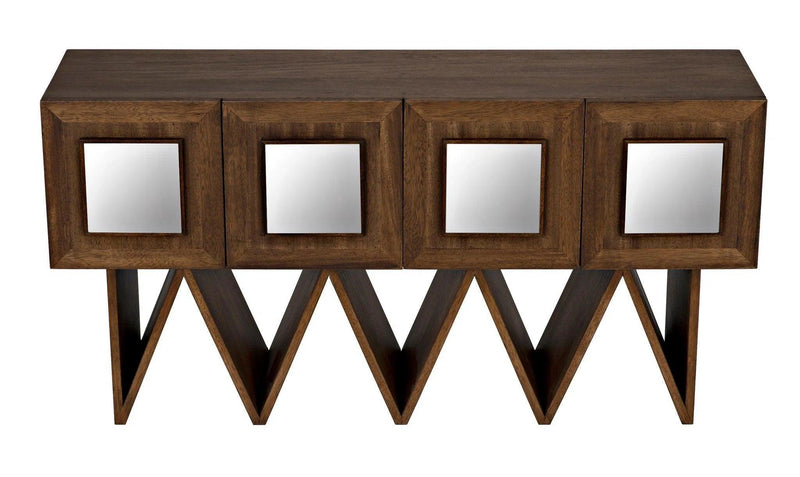 Jean-Michel Sideboard, Dark Walnut with Mirror Sideboards LOOMLAN By Noir