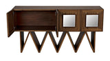 Jean-Michel Sideboard, Dark Walnut with Mirror Sideboards LOOMLAN By Noir