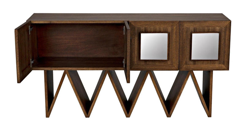 Jean-Michel Sideboard, Dark Walnut with Mirror Sideboards LOOMLAN By Noir