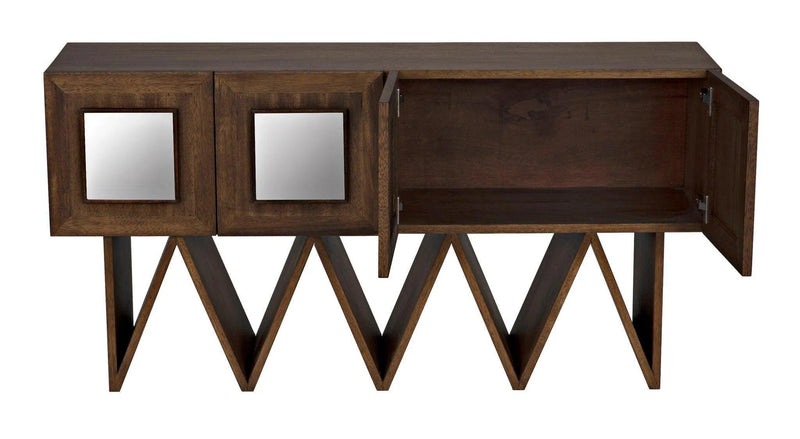 Jean-Michel Sideboard, Dark Walnut with Mirror Sideboards LOOMLAN By Noir