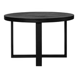 Jedrik Concrete and Steel Round Outdoor Dining Table Outdoor Dining Tables LOOMLAN By Moe's Home