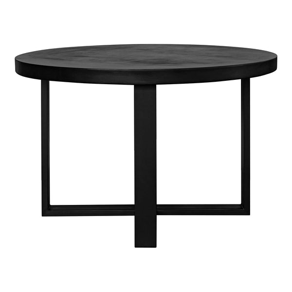 Jedrik Concrete and Steel Round Outdoor Dining Table Outdoor Dining Tables LOOMLAN By Moe's Home