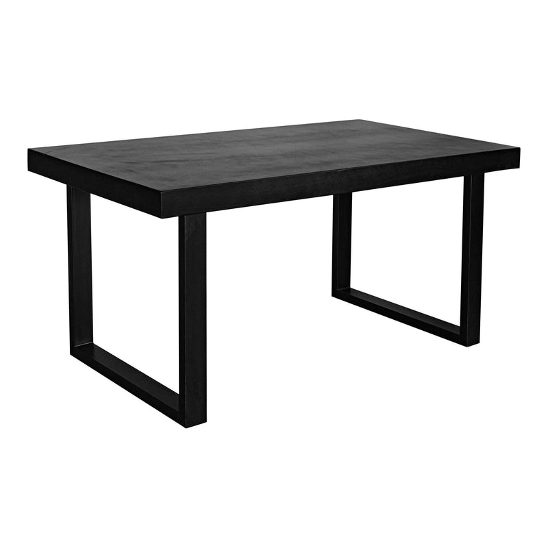 Jedrik Concrete Black Rectangular Outdoor Dining Table Outdoor Dining Tables LOOMLAN By Moe's Home