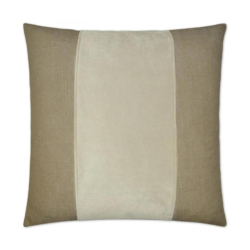 Jefferson Beach Band / Ribbon Ivory Large Throw Pillow With Insert Throw Pillows LOOMLAN By D.V. Kap