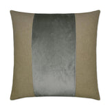 Jefferson Graphite Band / Ribbon Grey Large Throw Pillow With Insert Throw Pillows LOOMLAN By D.V. Kap