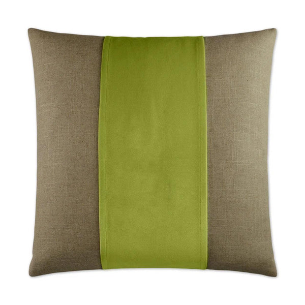 Jefferson Lime Band / Ribbon Green Large Throw Pillow With Insert Throw Pillows LOOMLAN By D.V. Kap